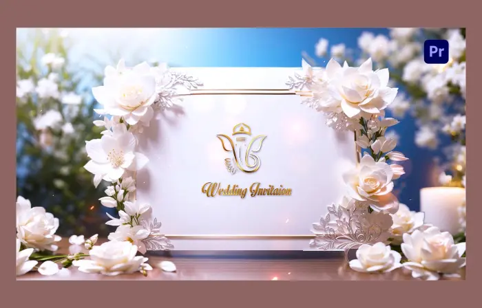 Stunning 3D Floral Design Wedding Invitation Slideshow